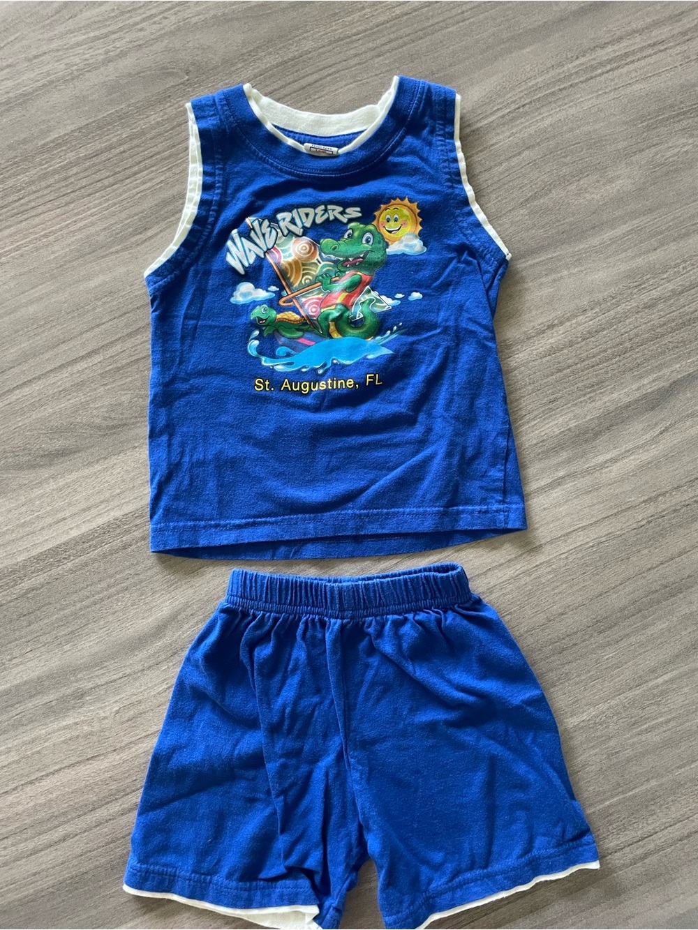 Toddler Boys Wave Riders St. Augustine FL Tank Top & Shorts Set Size 18-24M